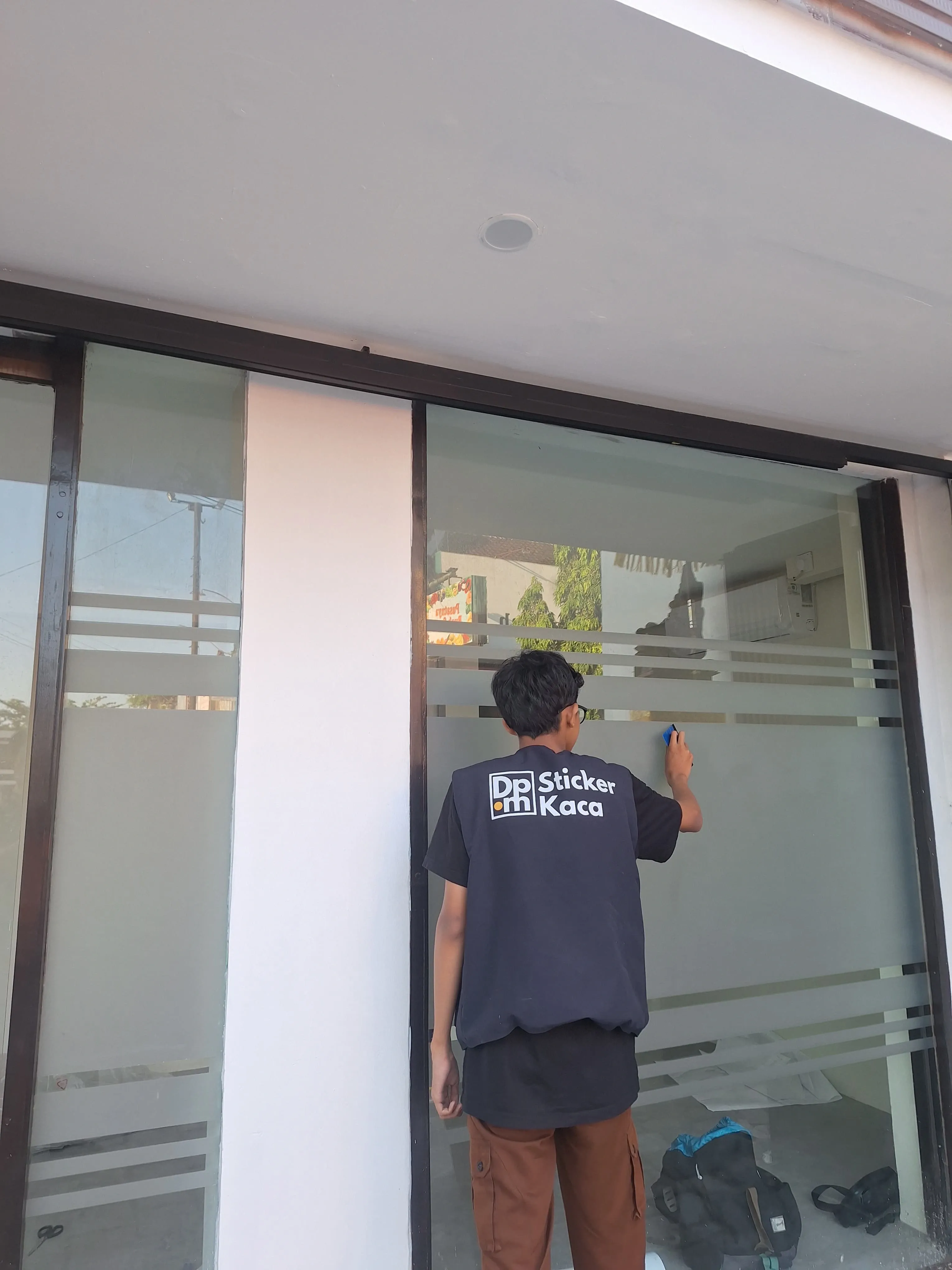 Ilustrasi struktur sticker sandblast